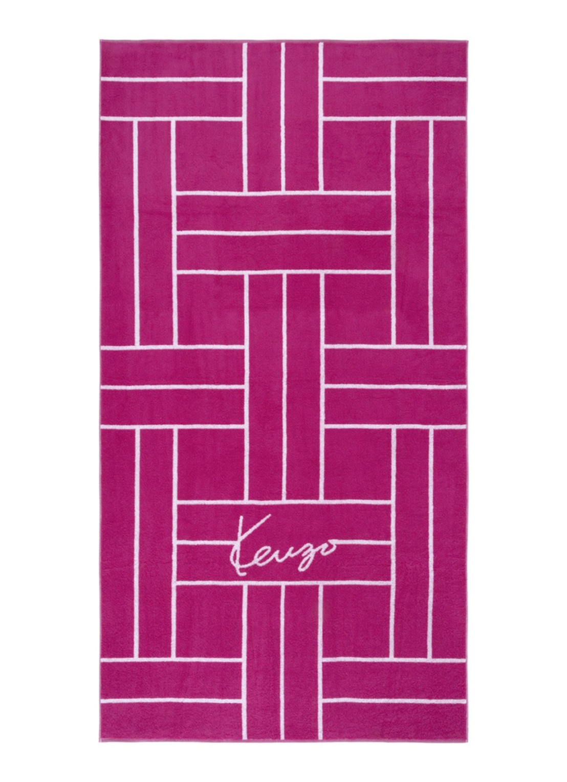 KENZO K Tatami strandlaken 90 x 170 cm - voorkant 3 fuchsia