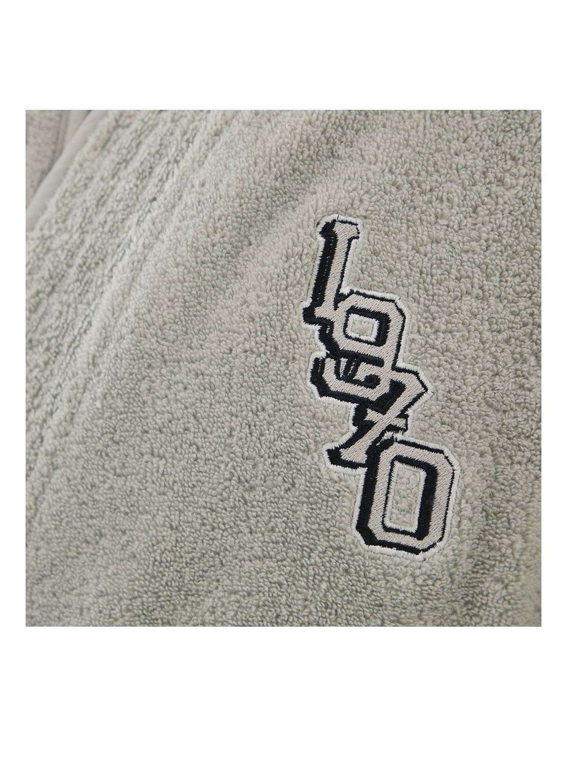 KENZO K Vtiger badjas van  katoen met logoprint - detail 5 grijs