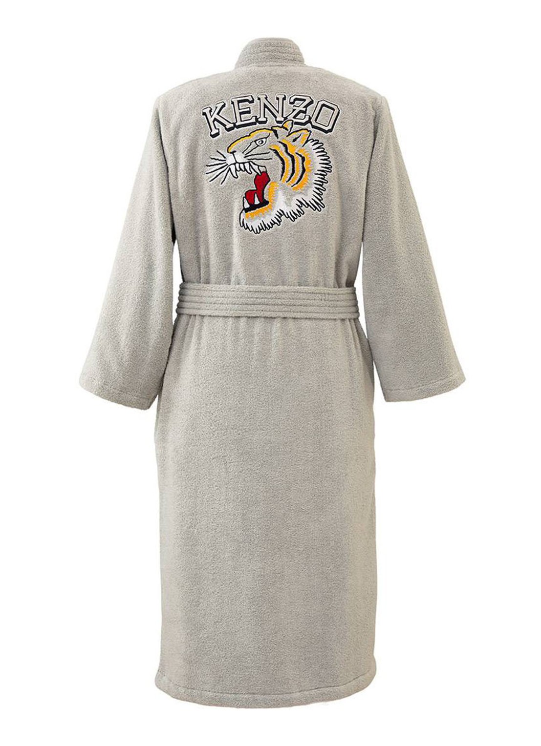 KENZO K Vtiger badjas van  katoen met logoprint - achterkant 11 grijs