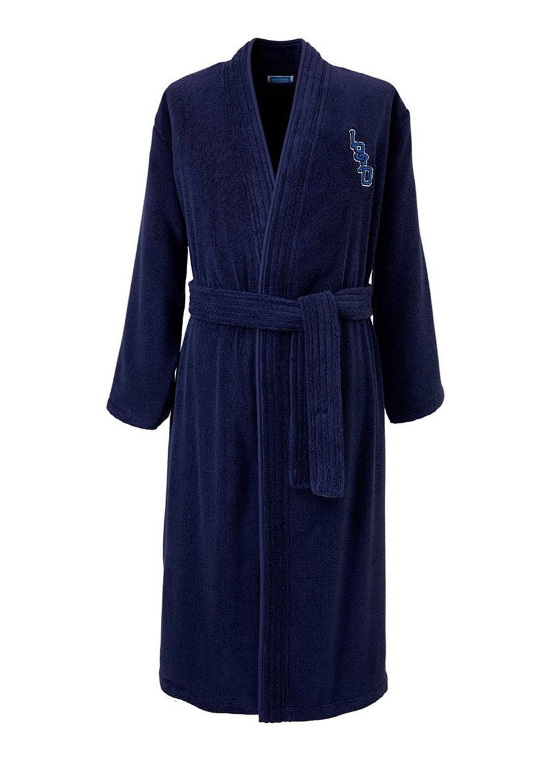 KENZO K Vtiger badjas van  katoen met logoprint - voorkant royalblauw