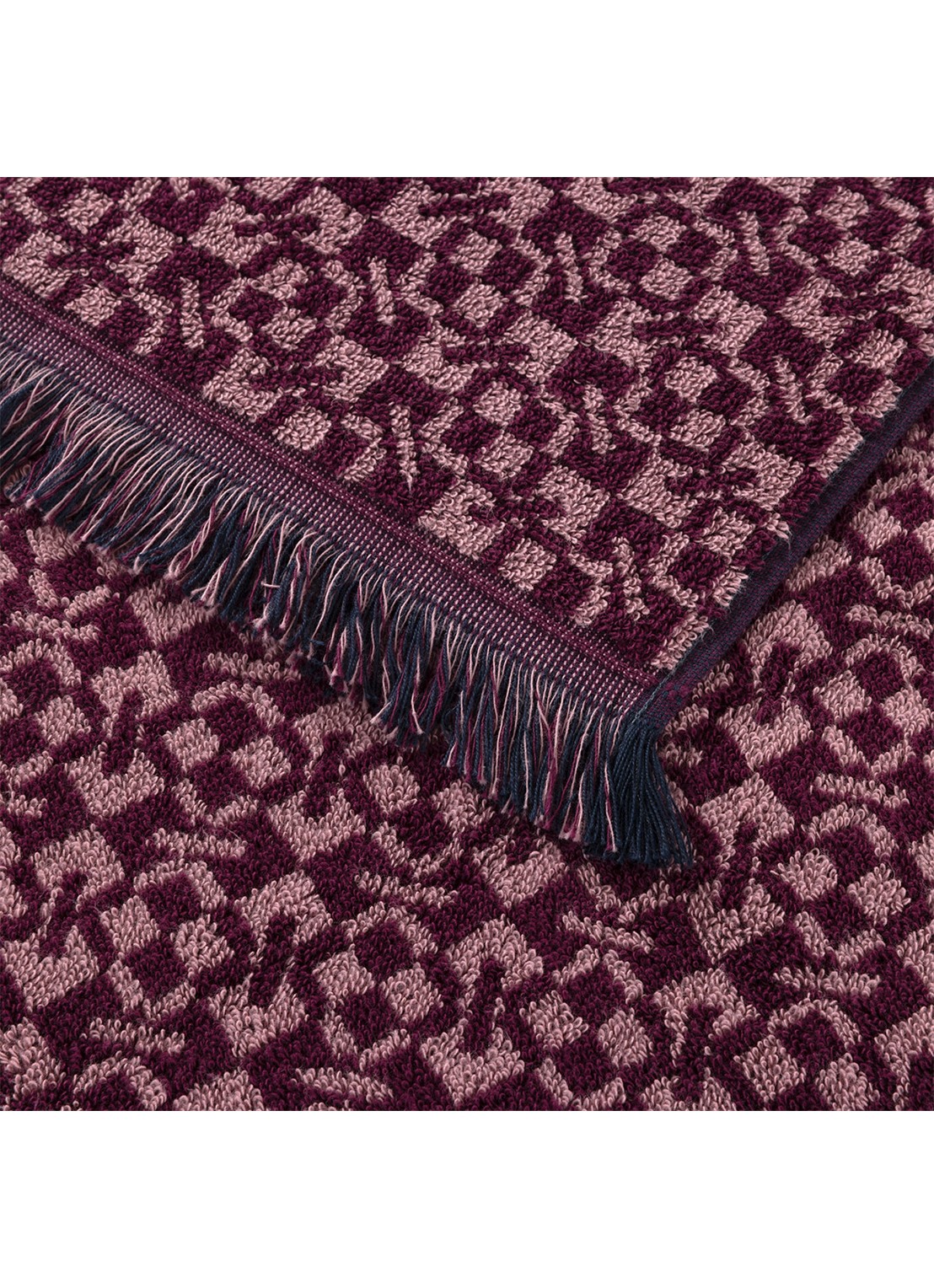 KENZO Kenzoka badhanddoek 70 x 140 cm - detail aubergine