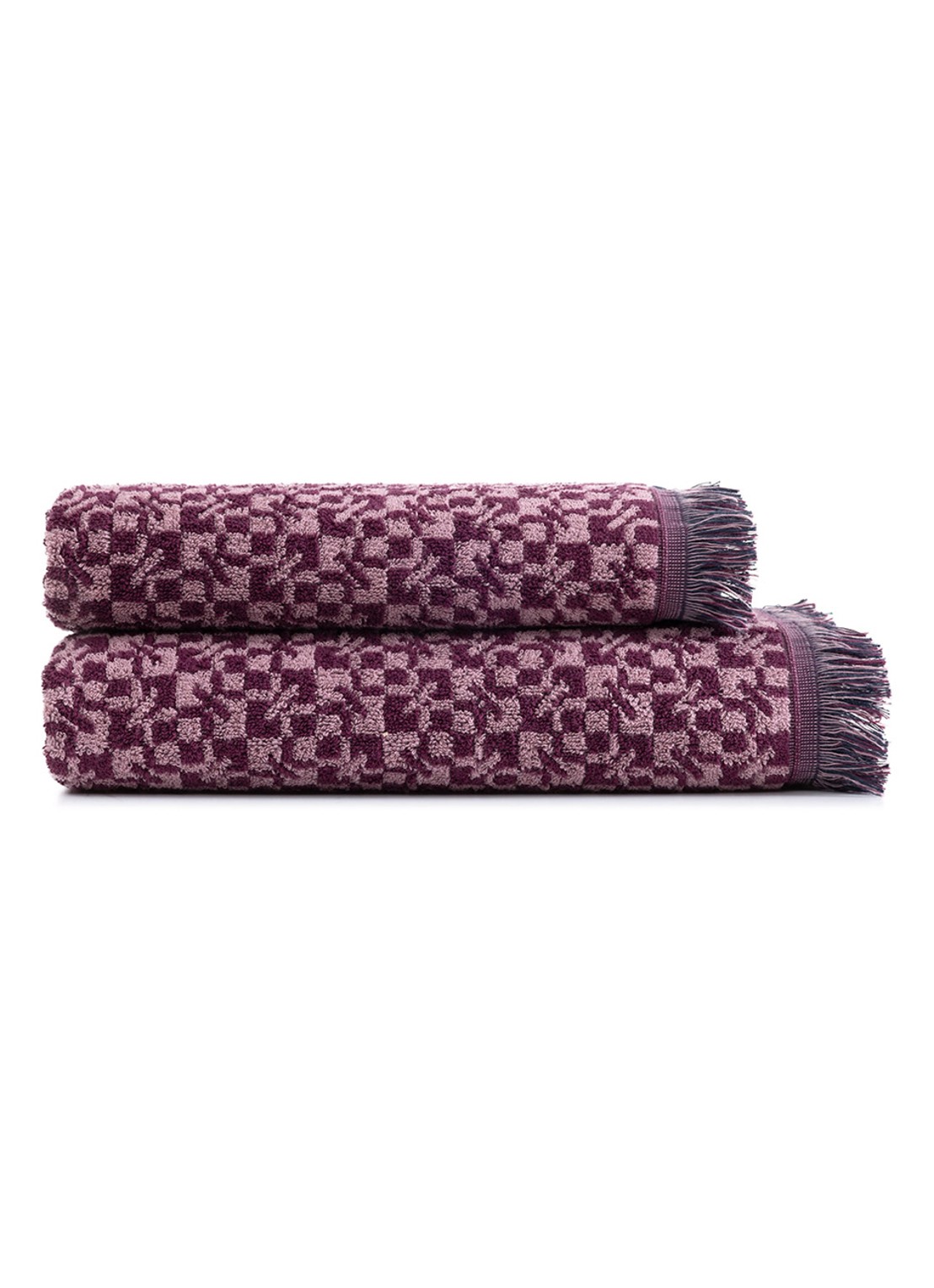 KENZO Kenzoka badhanddoek 90 x 150 cm - voorkant 5 aubergine