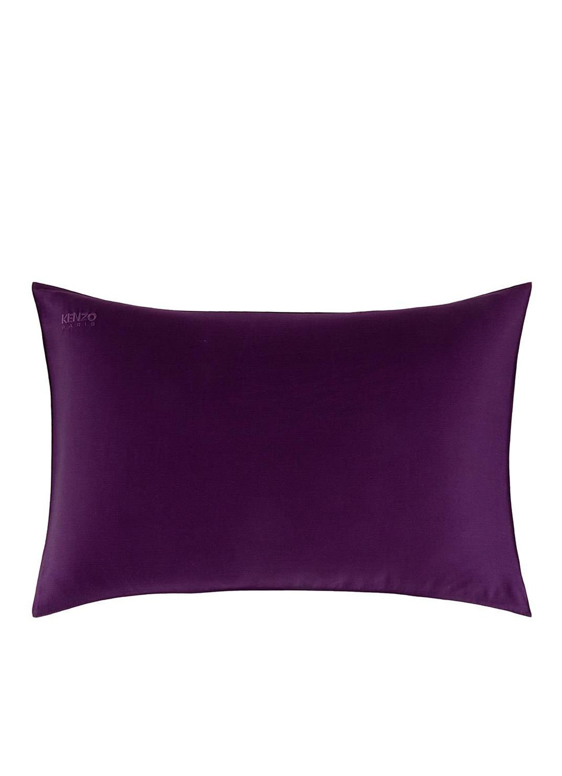 KENZO KZ Iconic kussensloop van lyocell 300TC - voorkant aubergine
