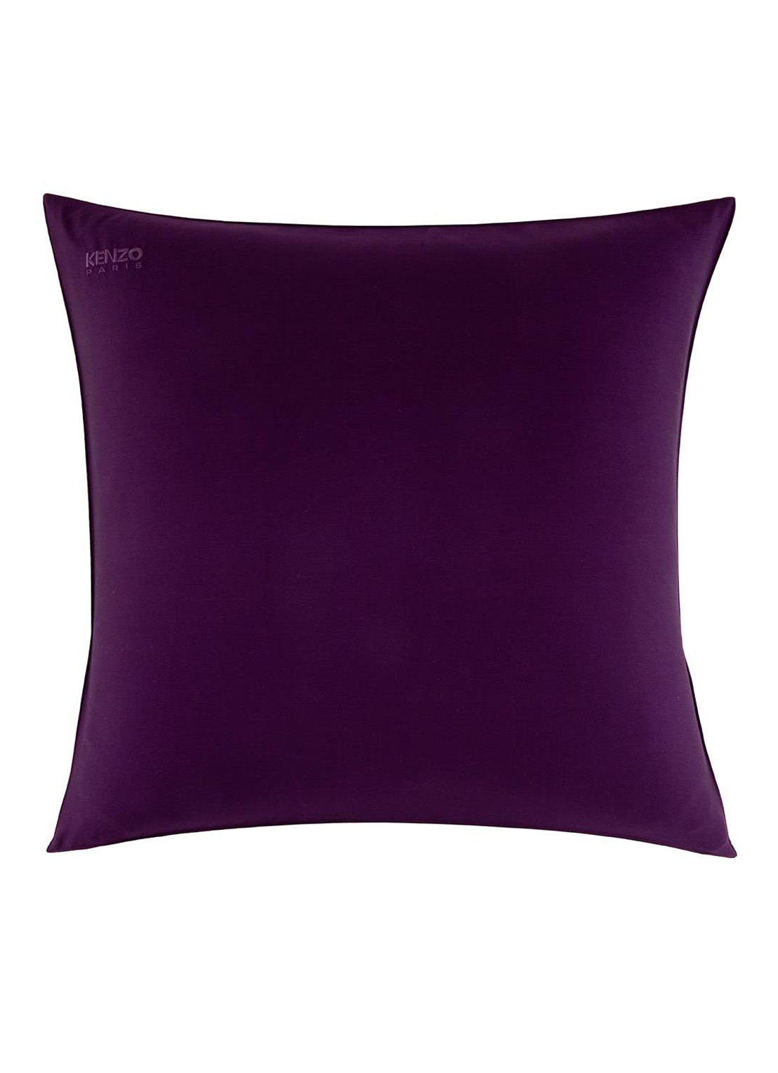 KENZO KZ Iconic kussensloop van lyocell 300TC - voorkant 3 aubergine