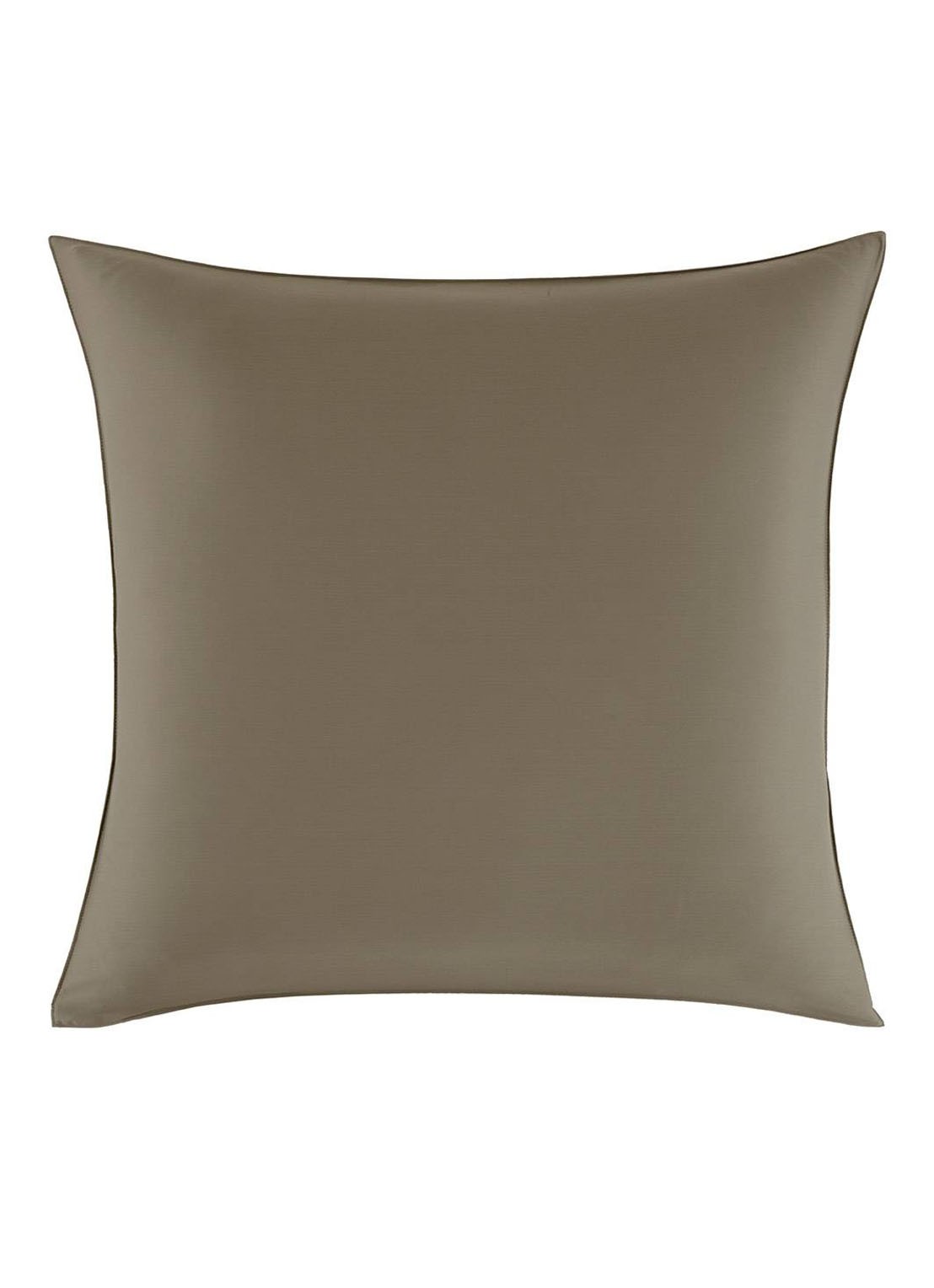KENZO KZ Iconic kussensloop van lyocell 300TC - voorkant 3 khaki