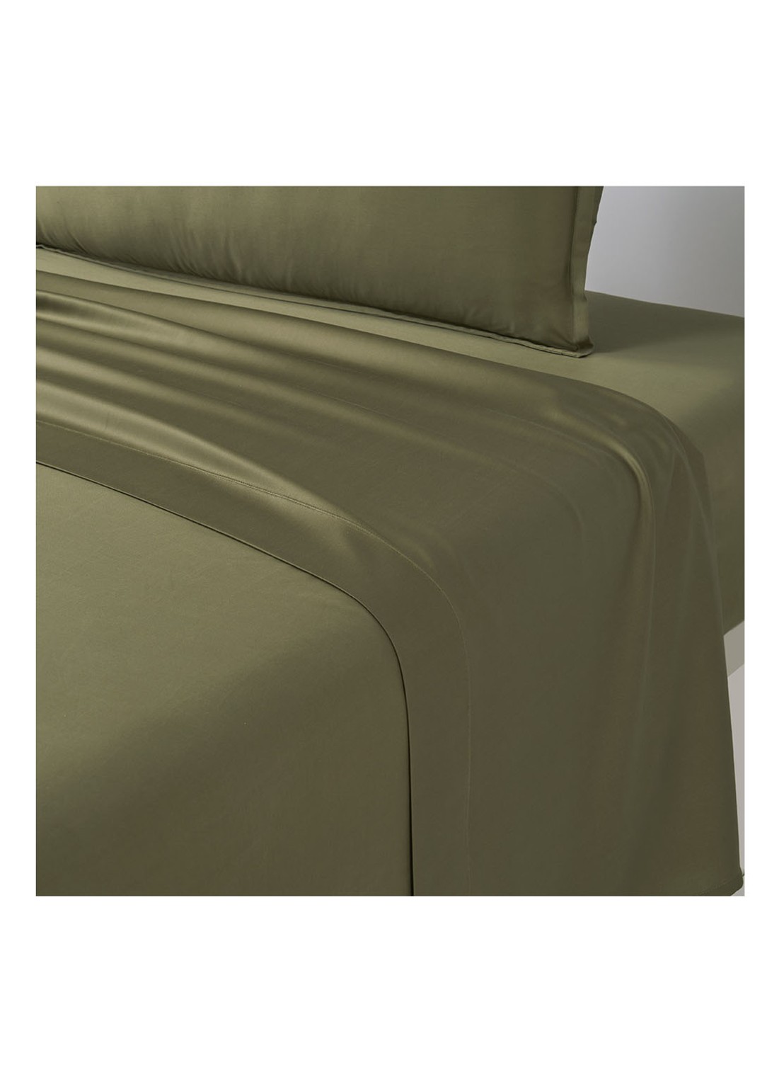 KENZO KZ Iconic laken van katoensatijn 300TC - voorkant 2 camel