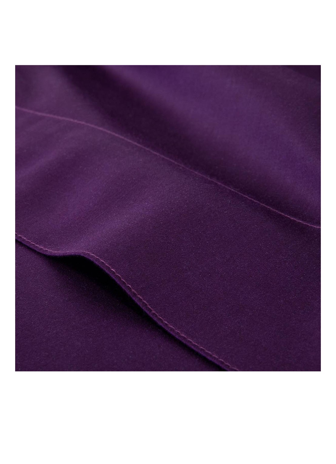KENZO KZ Iconic laken van katoensatijn 300TC - voorkant 4 aubergine