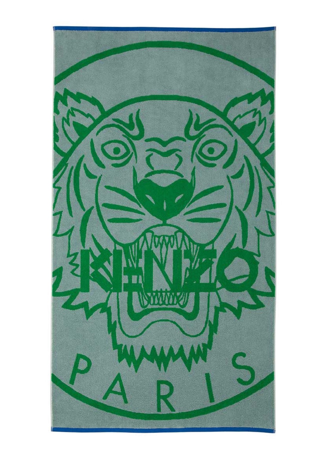 KENZO New Tiger strandlaken met logoprint 90 x 160 cm - voorkant 2 groen