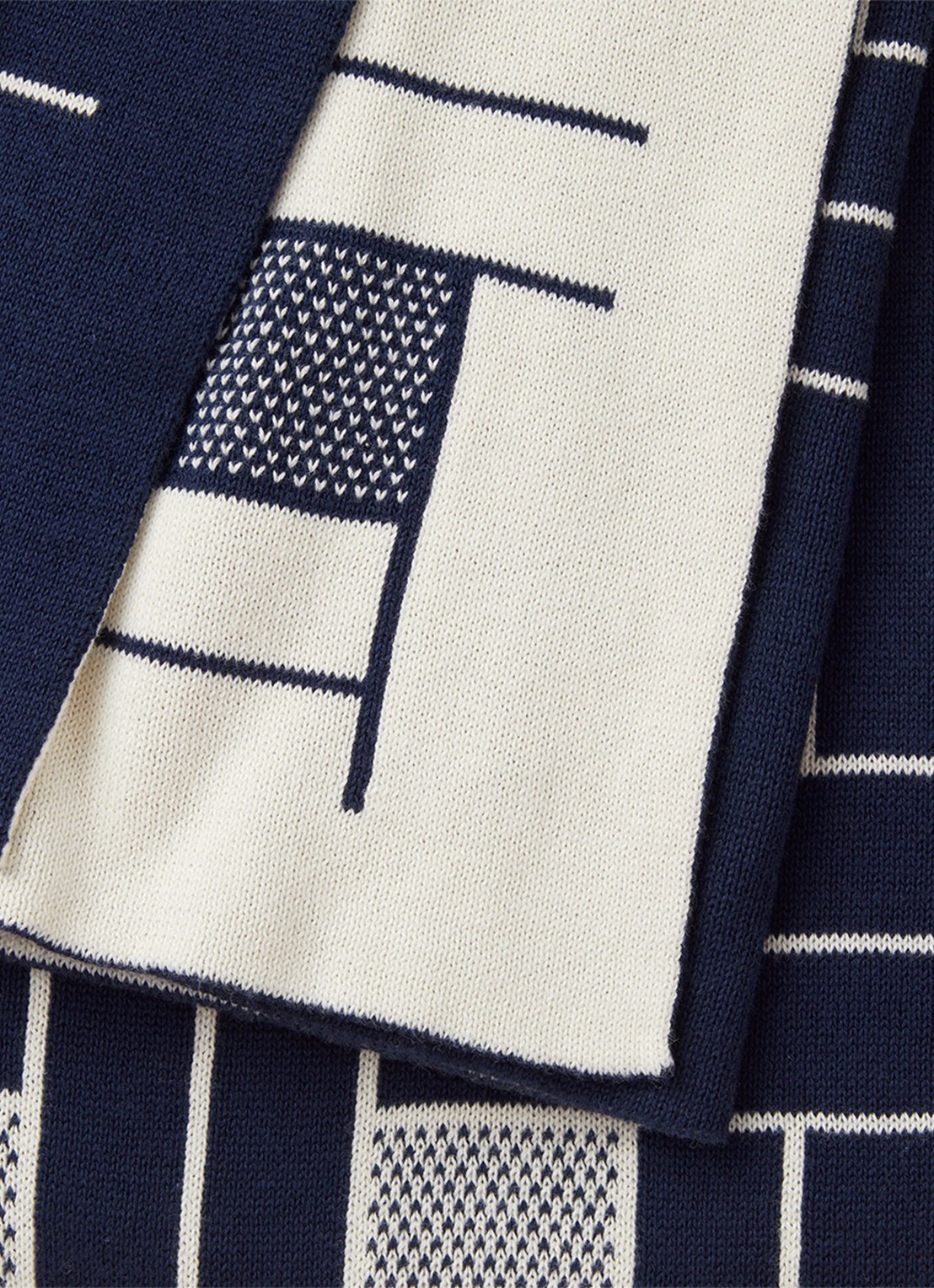 KENZO Plaid 170 x 130 cm - achterkant donkerblauw