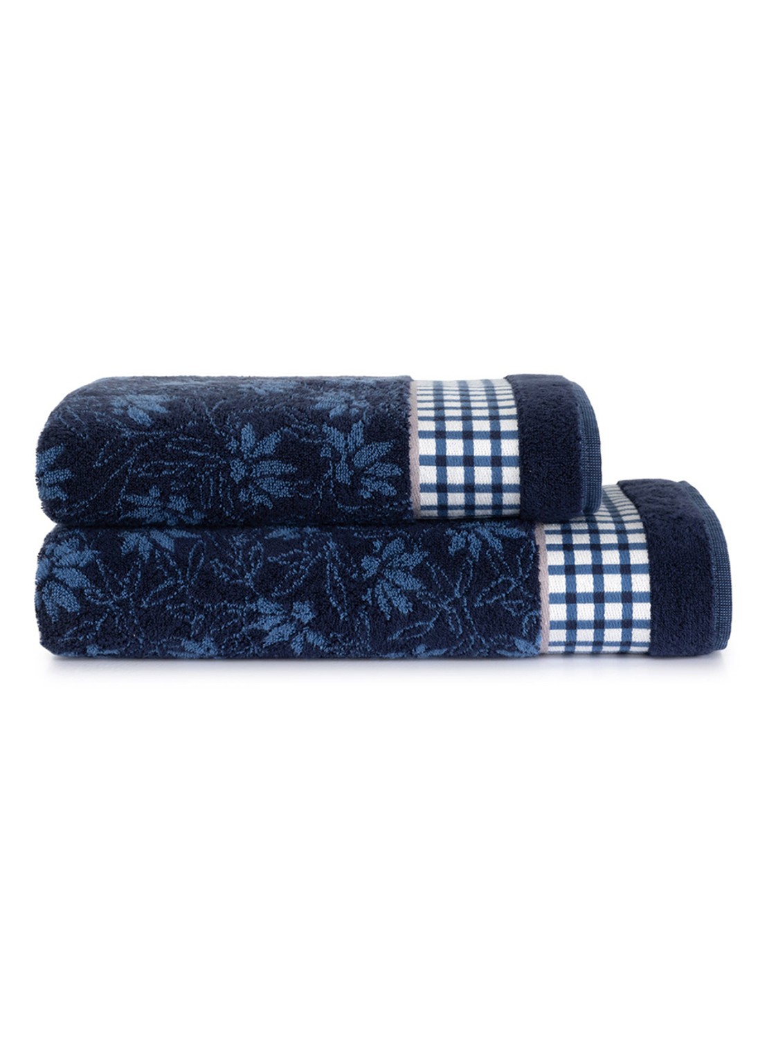 KENZO Rythm badhanddoek 70 x 140 cm - detail donkerblauw