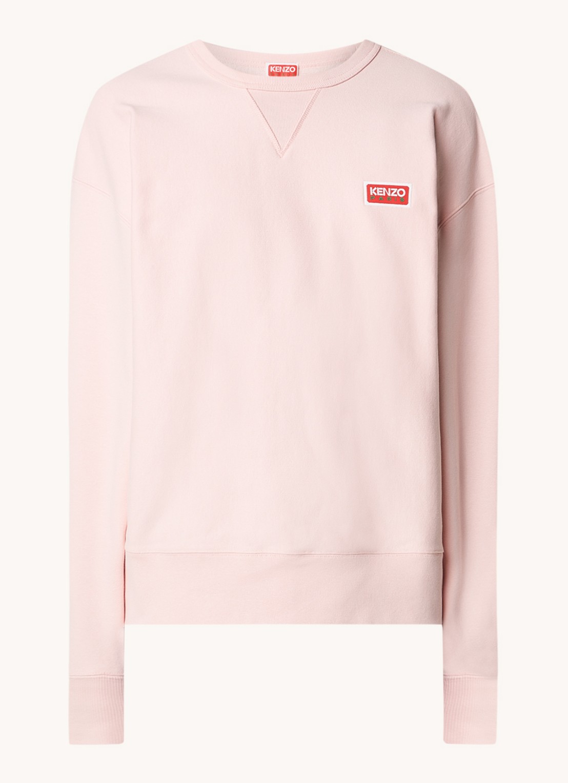 KENZO Sweater met logo- en backprint - voorkant 2 lichtroze