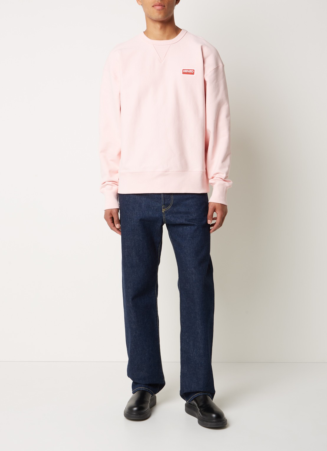 KENZO Sweater met logo- en backprint - voorkant 3 lichtroze