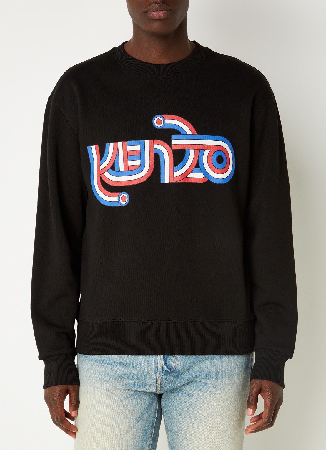 KENZO Sweater met logoprint - detail 2 zwart