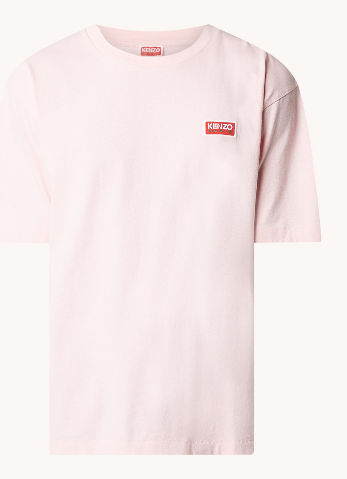 KENZO T-shirt met logo- en backprint - voorkant 4 lichtroze