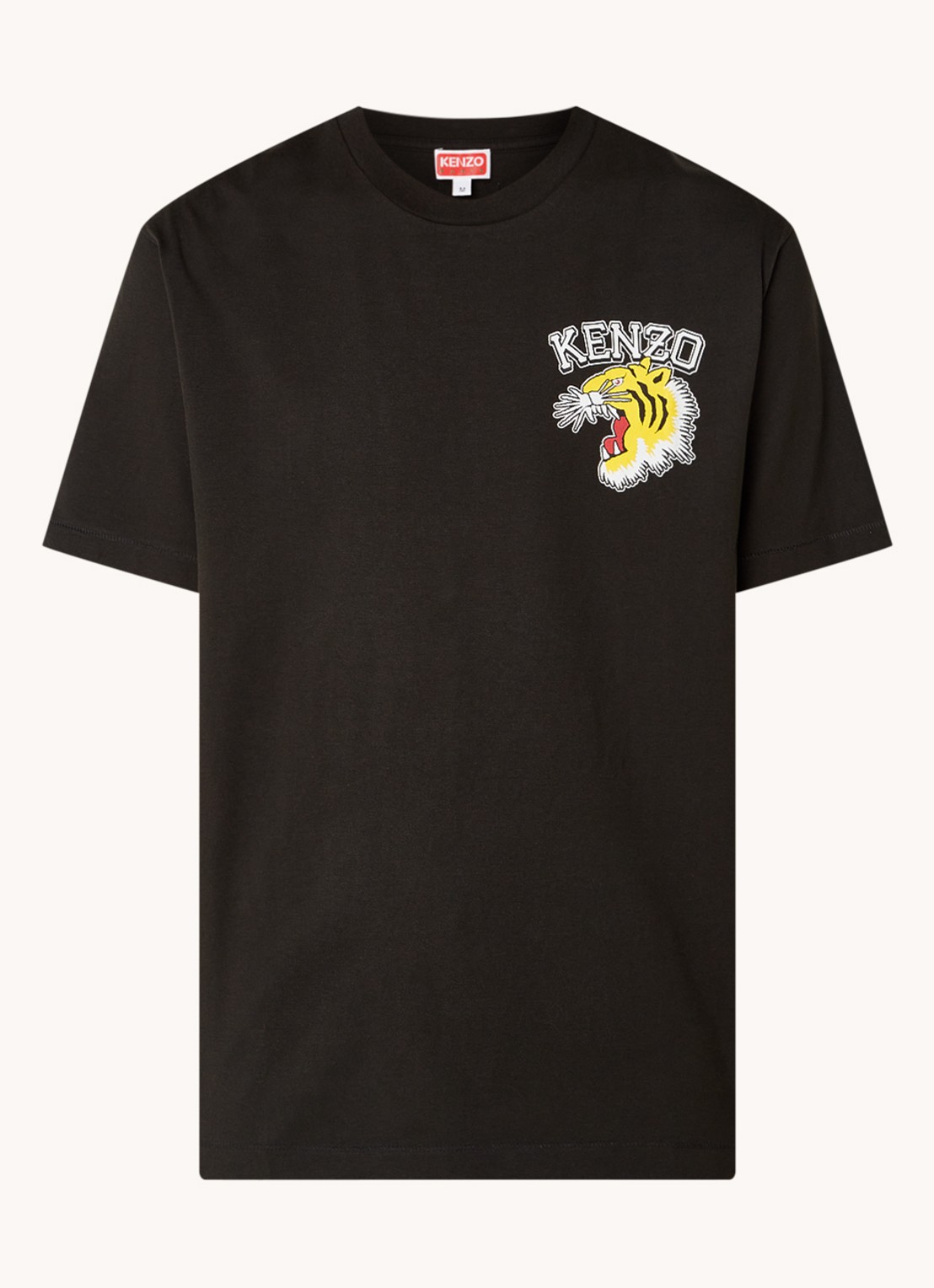 KENZO T-shirt met logoprint - voorkant zwart