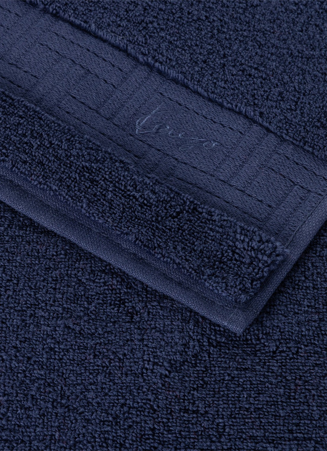 KENZO Weave badhanddoek - 55 x 100 cm - voorkant 3 donkerblauw