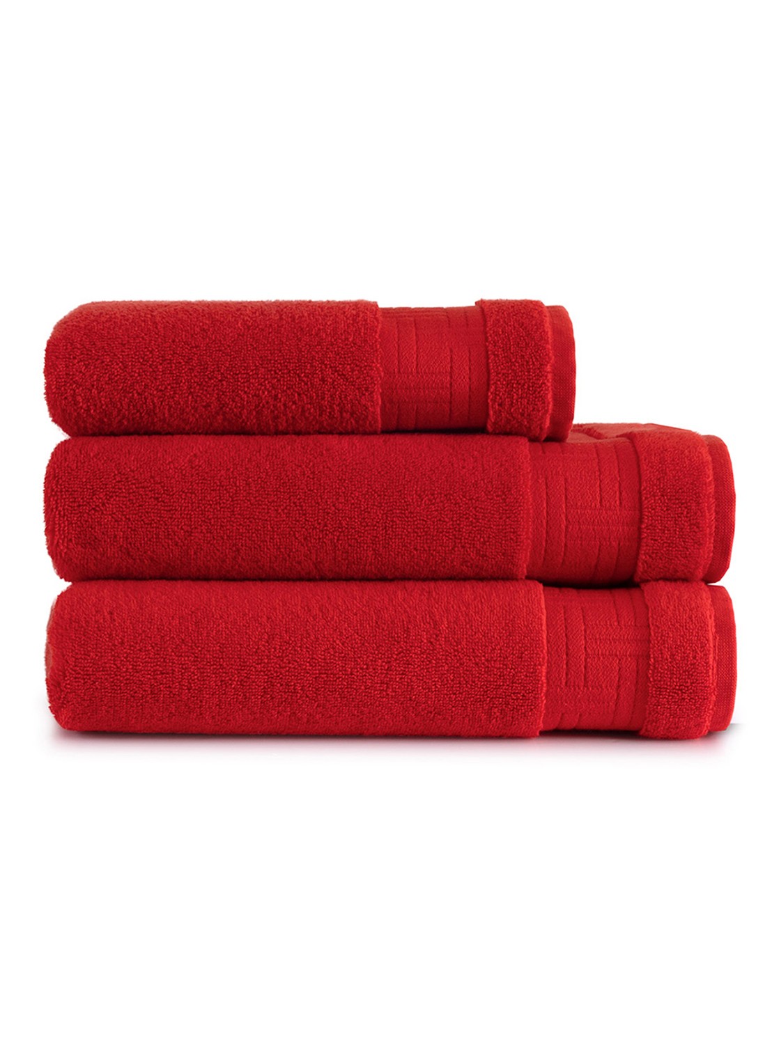 KENZO Weave badhanddoek - 55 x 100 cm - achterkant rood