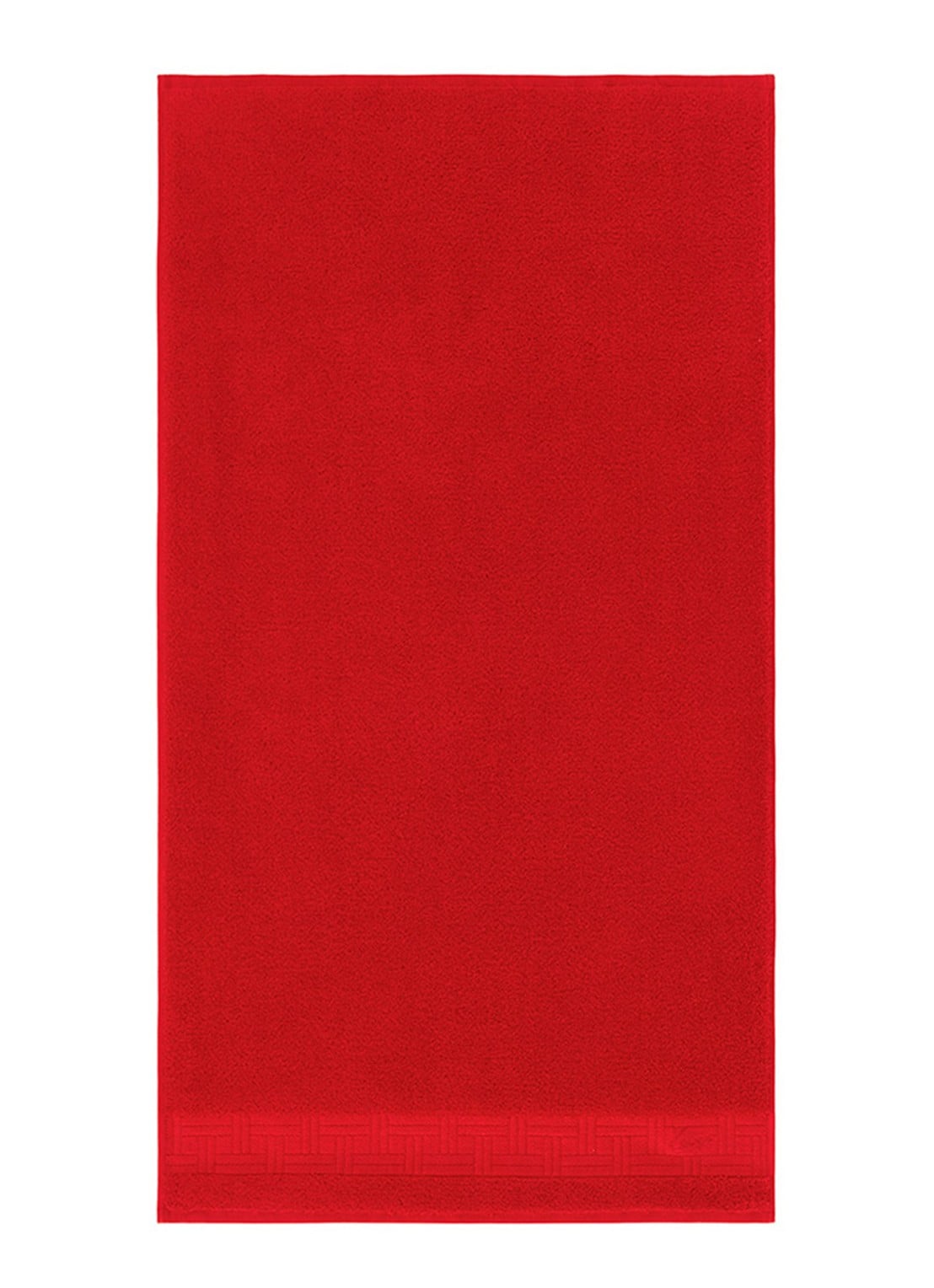 KENZO Weave badhanddoek - 55 x 100 cm - voorkant 2 rood