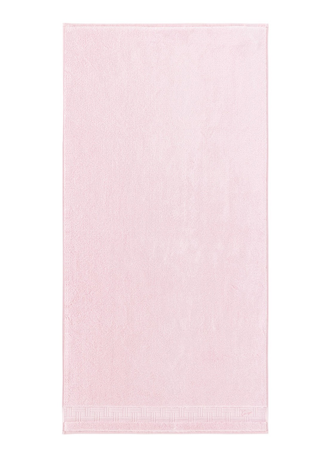 KENZO Weave badhanddoek - 70 x 140 cm - voorkant 2 lichtroze