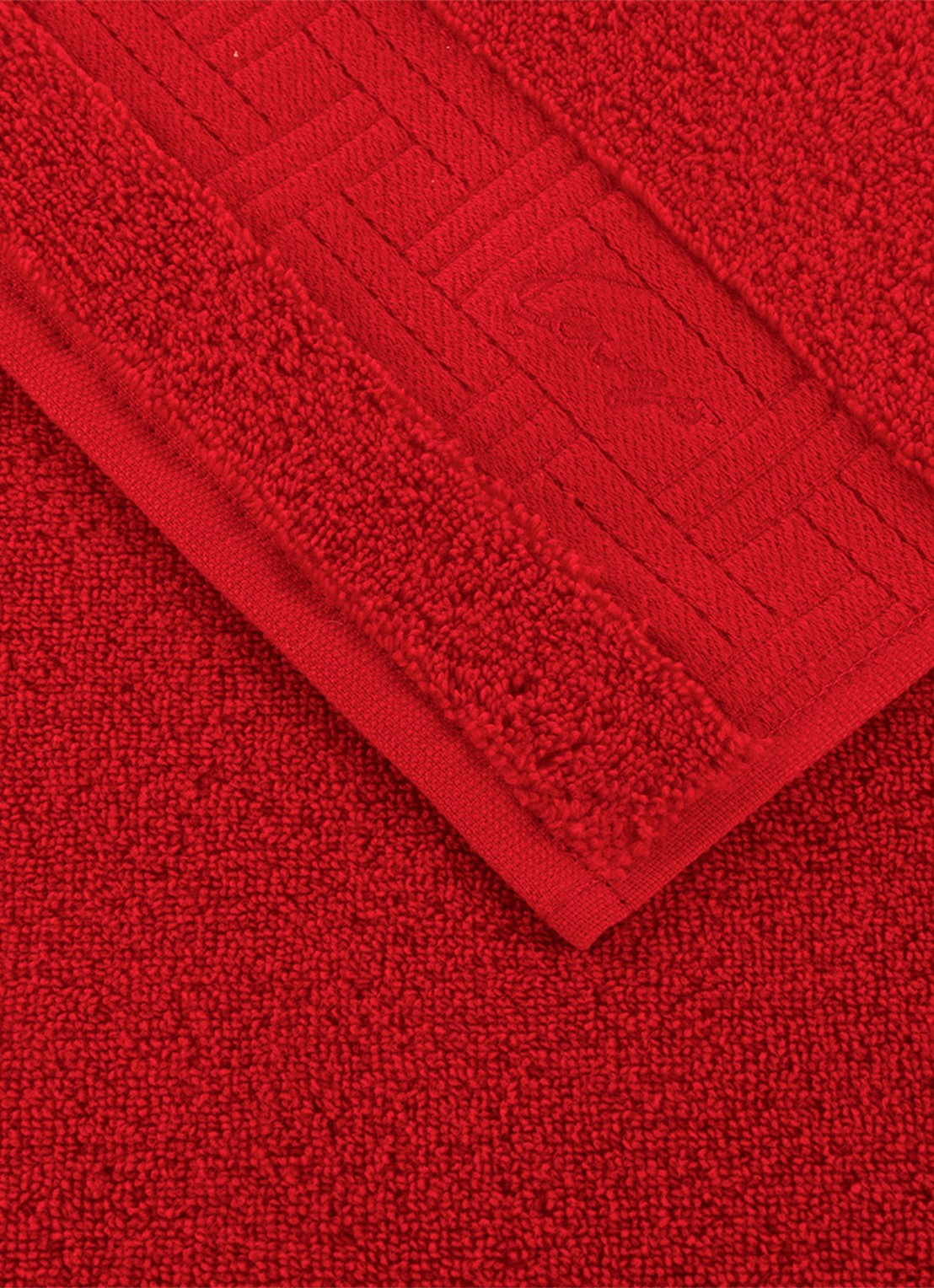 KENZO Weave badhanddoek - 70 x 140 cm - voorkant 3 rood