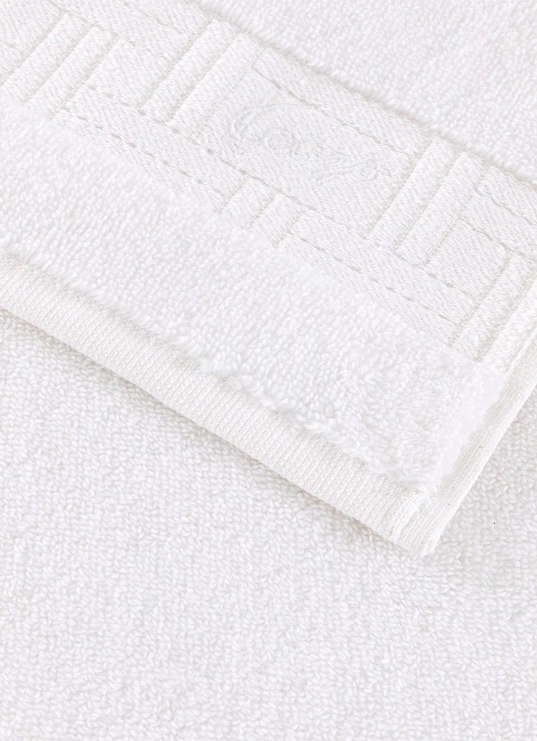 KENZO Weave badhanddoek - 70 x 140 cm - voorkant 2 wit
