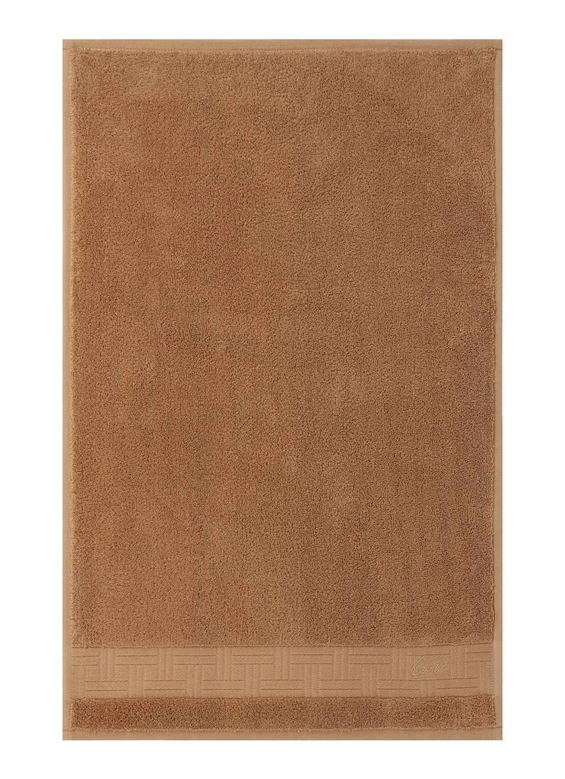 KENZO Weave badhanddoek - 70 x 140 cm - voorkant 2 camel