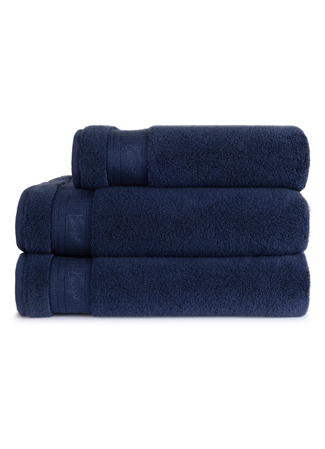 KENZO Weave badlaken - 92 x 150 cm - achterkant 3 donkerblauw