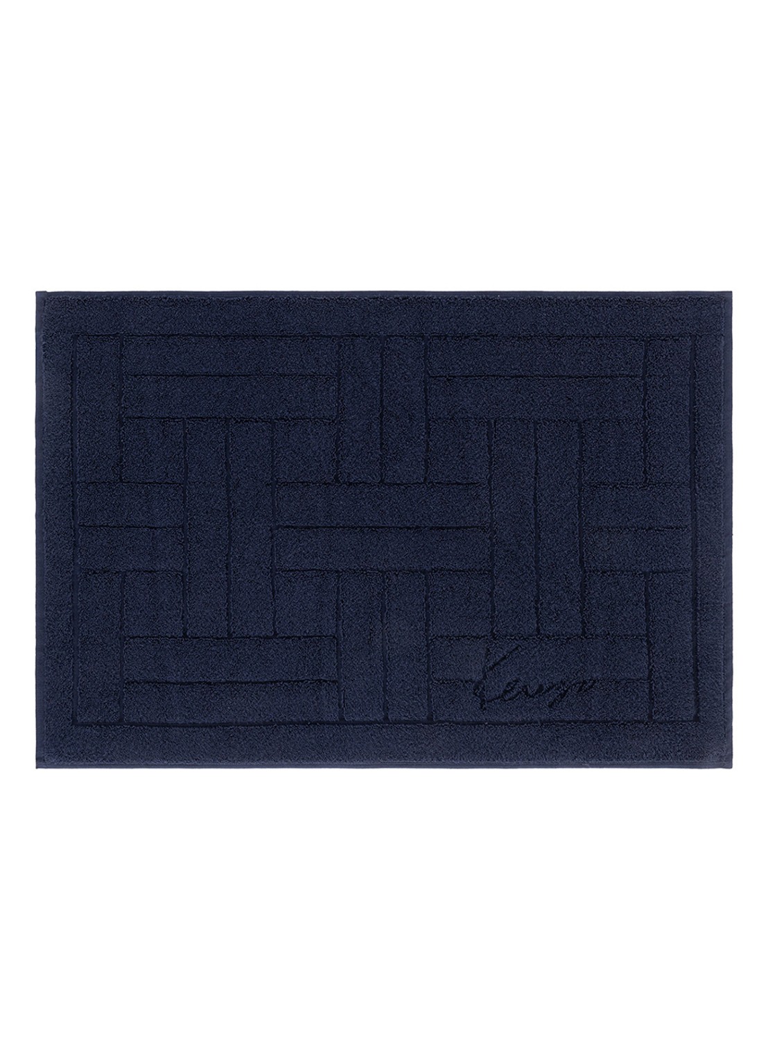 KENZO Weave badmat 55 x 80 cm - voorkant donkerblauw