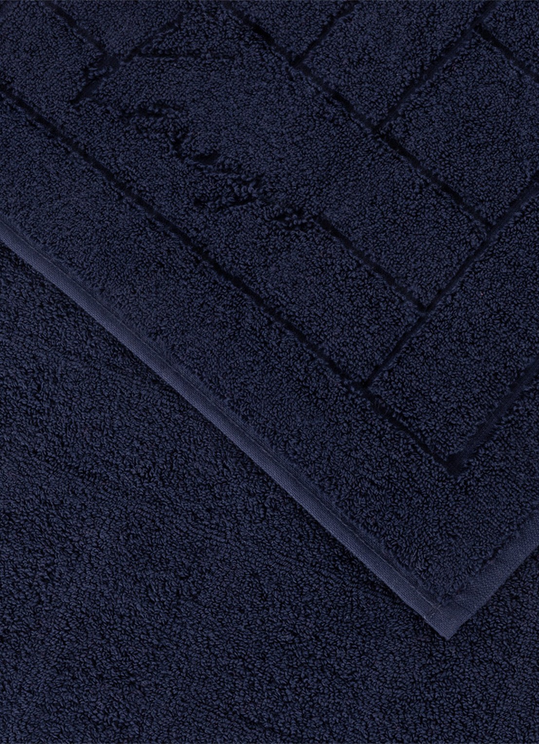 KENZO Weave badmat 55 x 80 cm - voorkant 2 donkerblauw