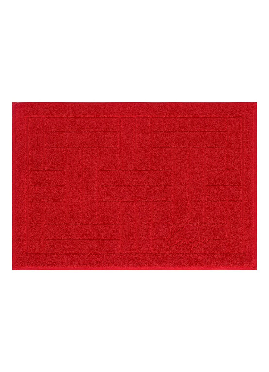 KENZO Weave badmat 55 x 80 cm - voorkant rood