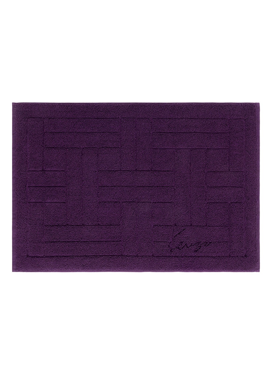 KENZO Weave badmat 55 x 80 cm - voorkant aubergine
