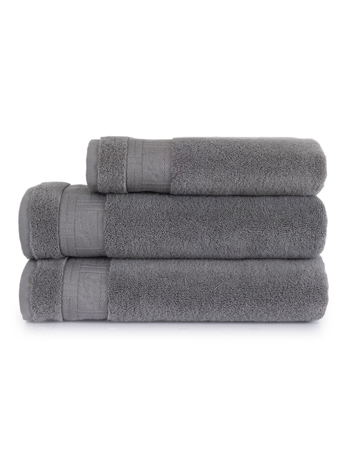 KENZO Weave gastendoek - 45 x 70 cm - achterkant 3 grijs