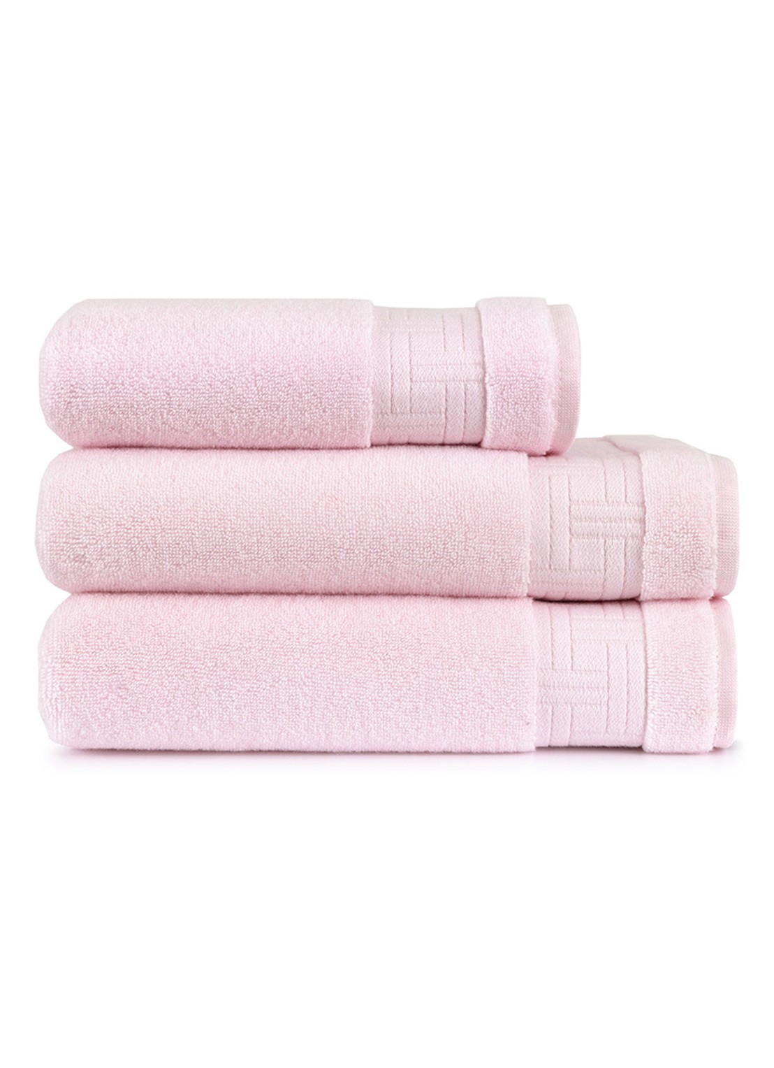 KENZO Weave gastendoek - 45 x 70 cm - achterkant lichtroze