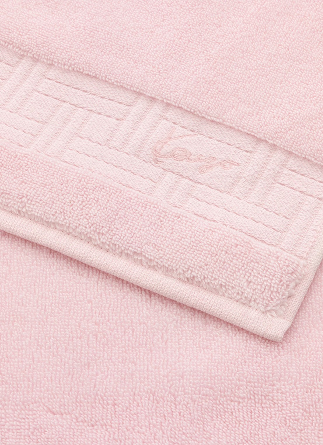 KENZO Weave gastendoek - 45 x 70 cm - voorkant 3 lichtroze