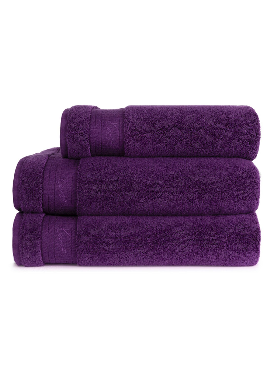 KENZO Weave gastendoek - 45 x 70 cm - achterkant 3 aubergine