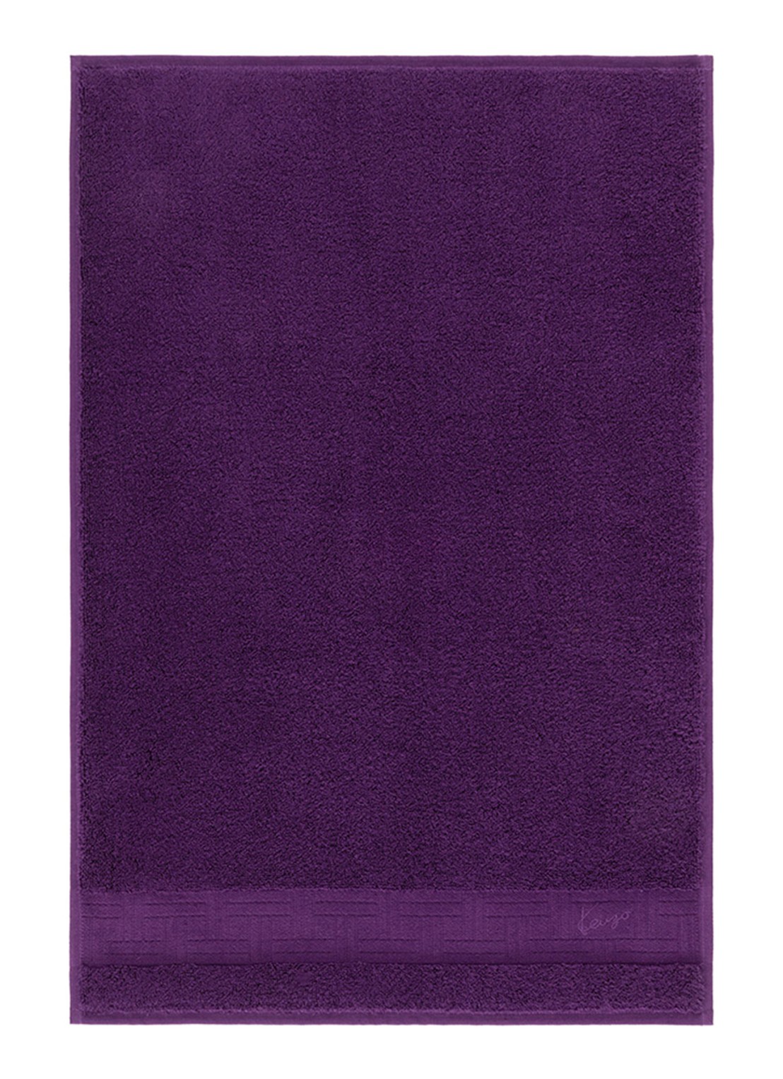 KENZO Weave gastendoek - 45 x 70 cm - voorkant aubergine