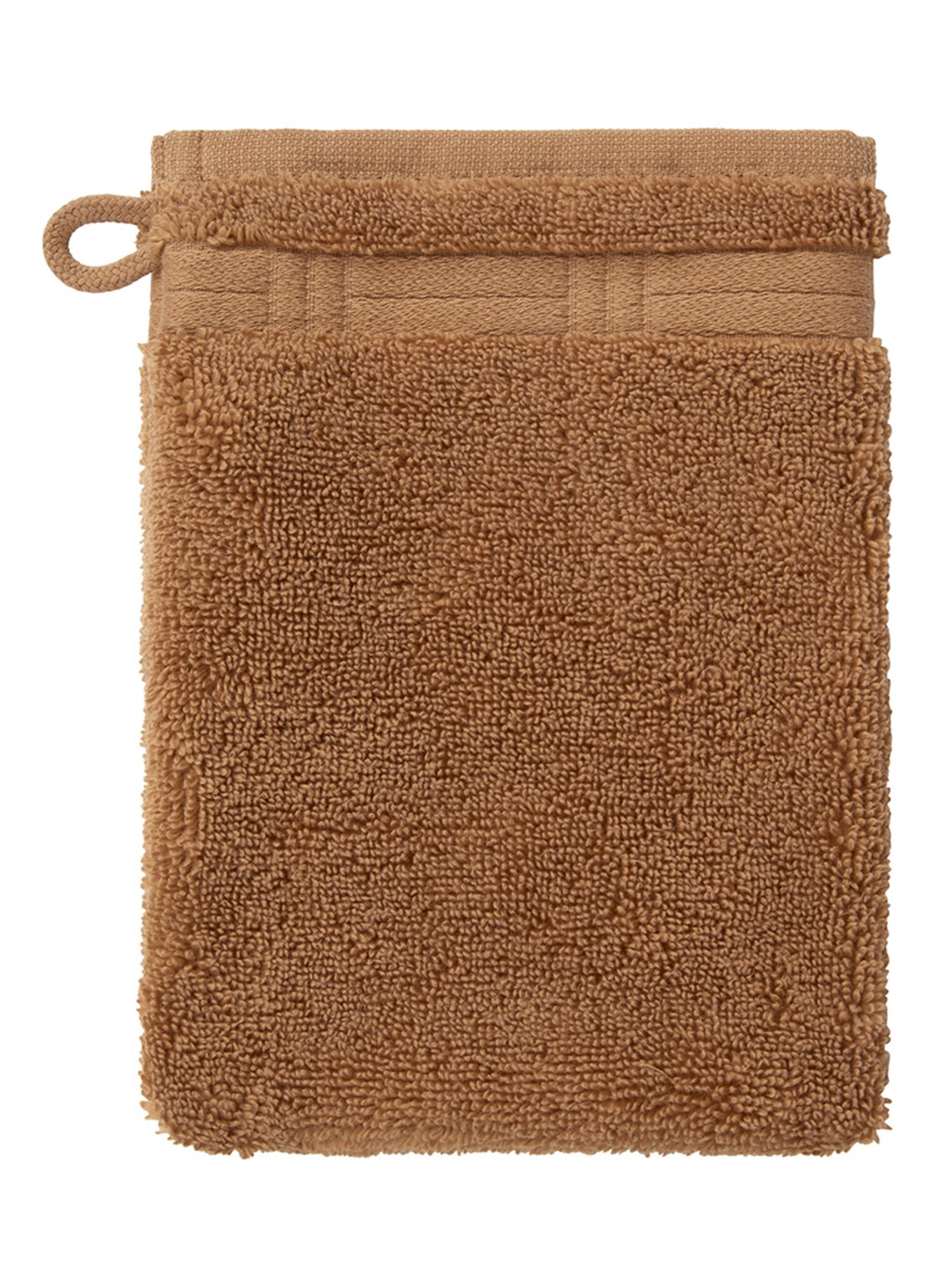 KENZO Weave washand - 16 x 22 cm - voorkant camel