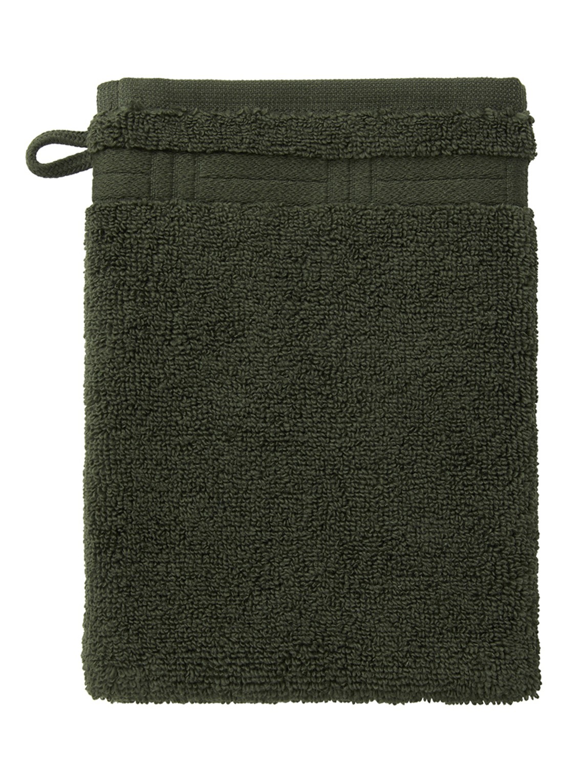 KENZO Weave washand - 16 x 22 cm - voorkant khaki