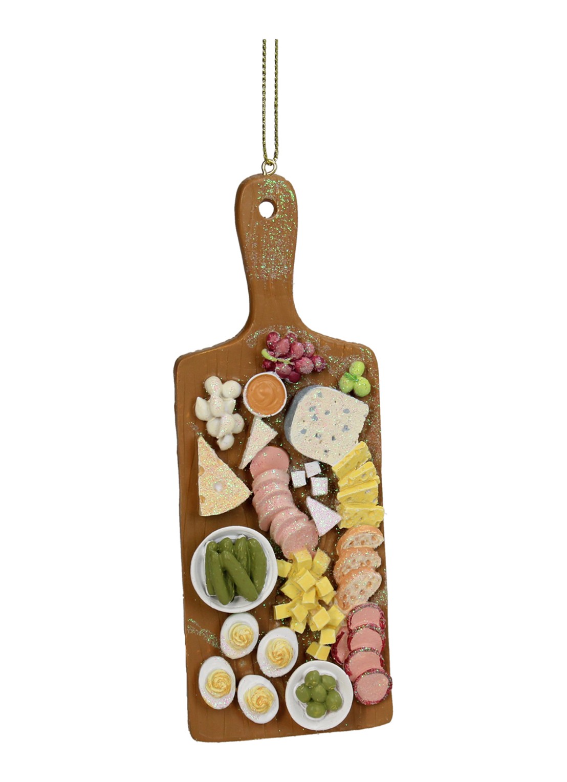 Kersten Borrelplank kersthanger 10 cm - voorkant bruin