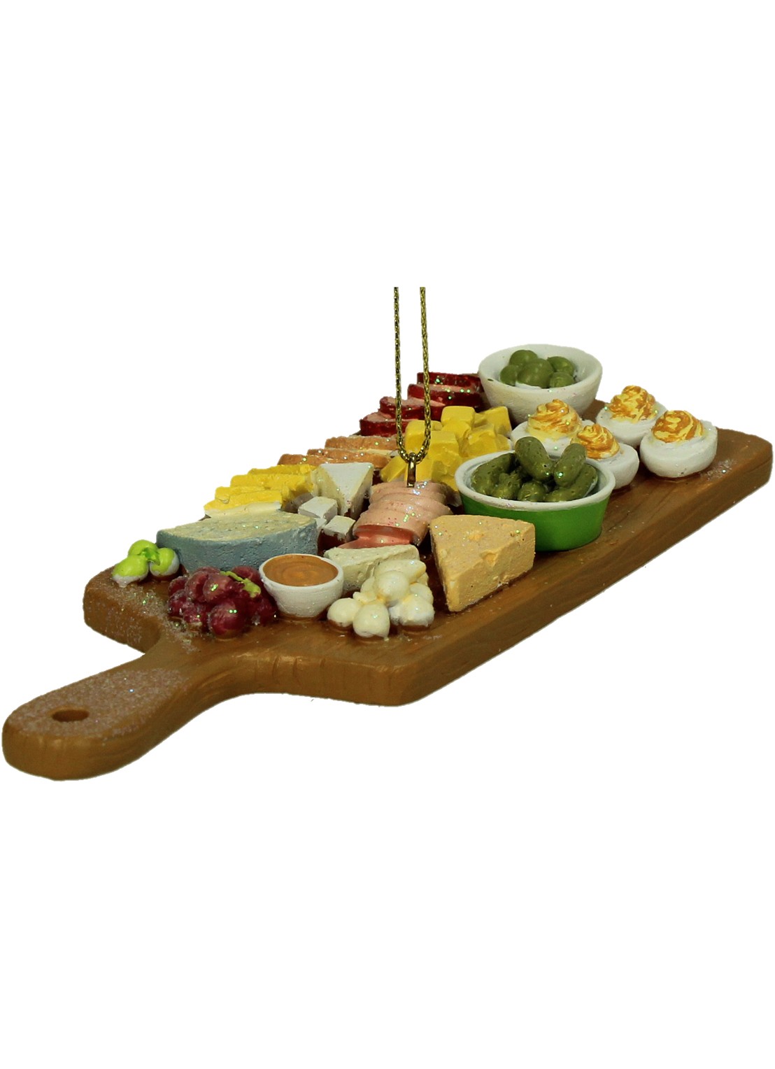 Kersten Borrelplank kersthanger 10 cm - voorkant 2 bruin