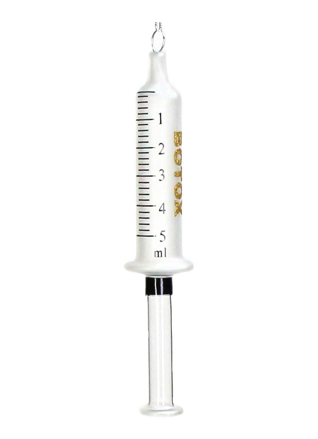 Kersten Botox Spuit kersthanger 16,4 cm - voorkant transparant