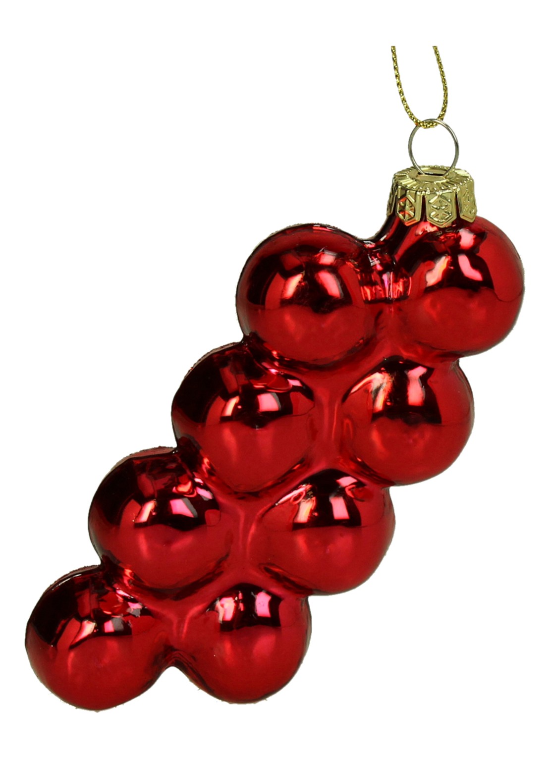 Kersten Cherrytomaat kersthanger 12,4 cm - achterkant 3 rood