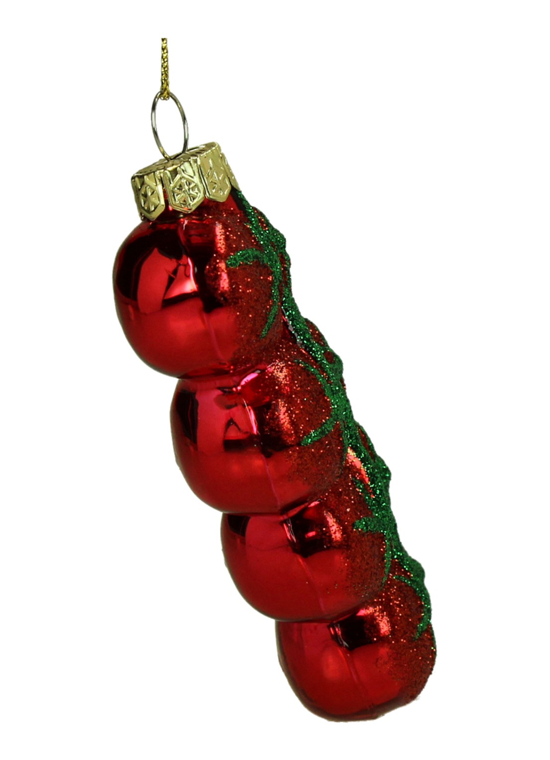 Kersten Cherrytomaat kersthanger 12,4 cm - detail 4 rood