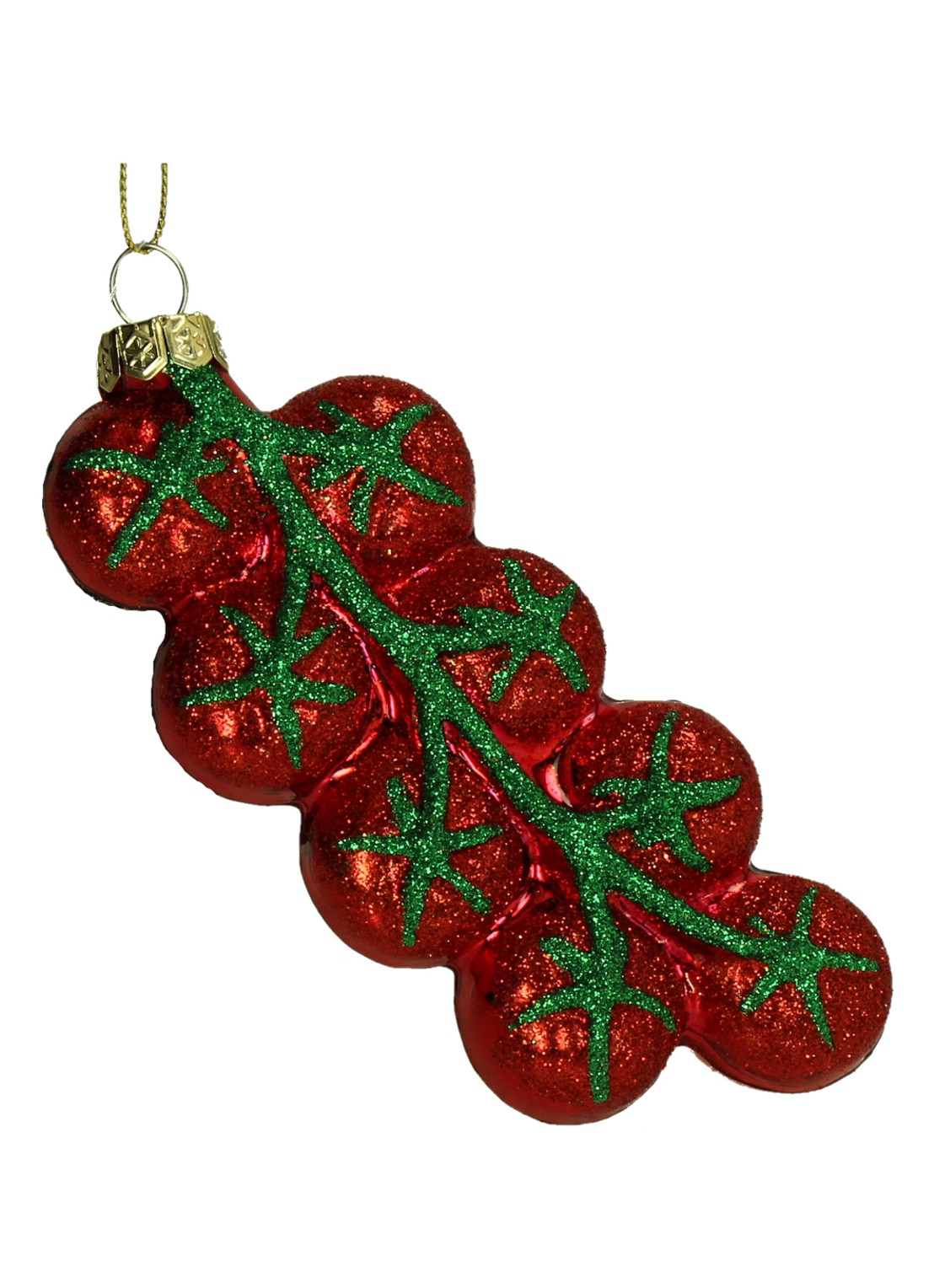Kersten Cherrytomaat kersthanger 12,4 cm - voorkant rood
