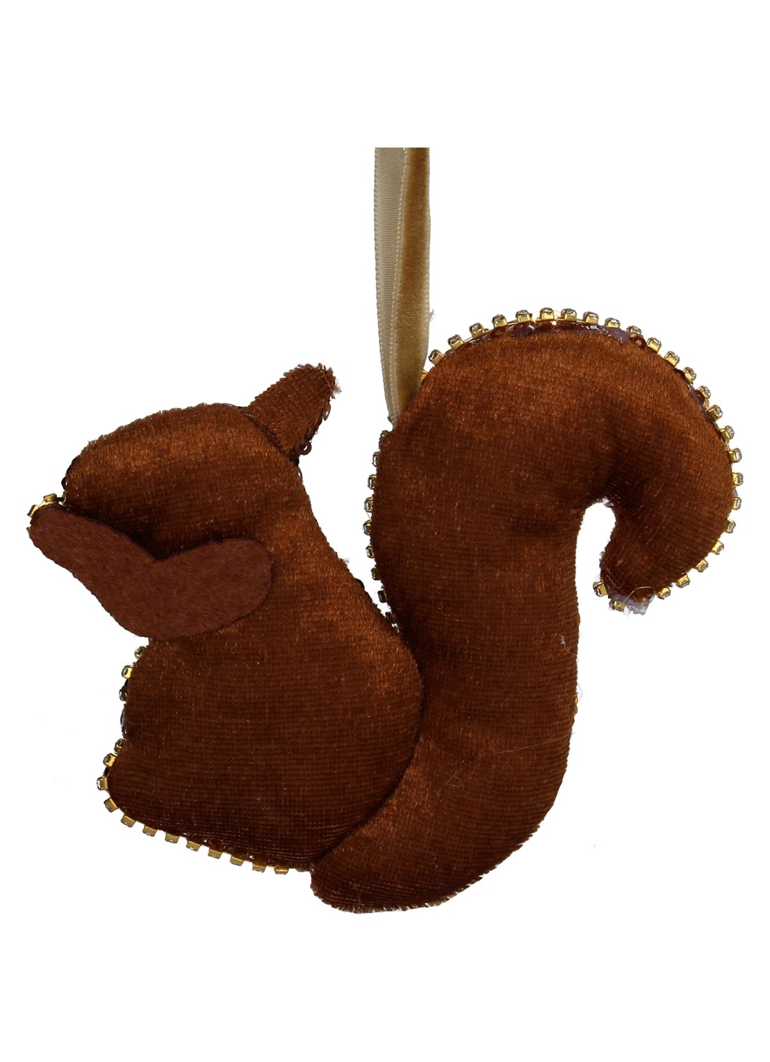 Kersten Eekhoorn kersthanger 12,7 cm - achterkant 2 bruin