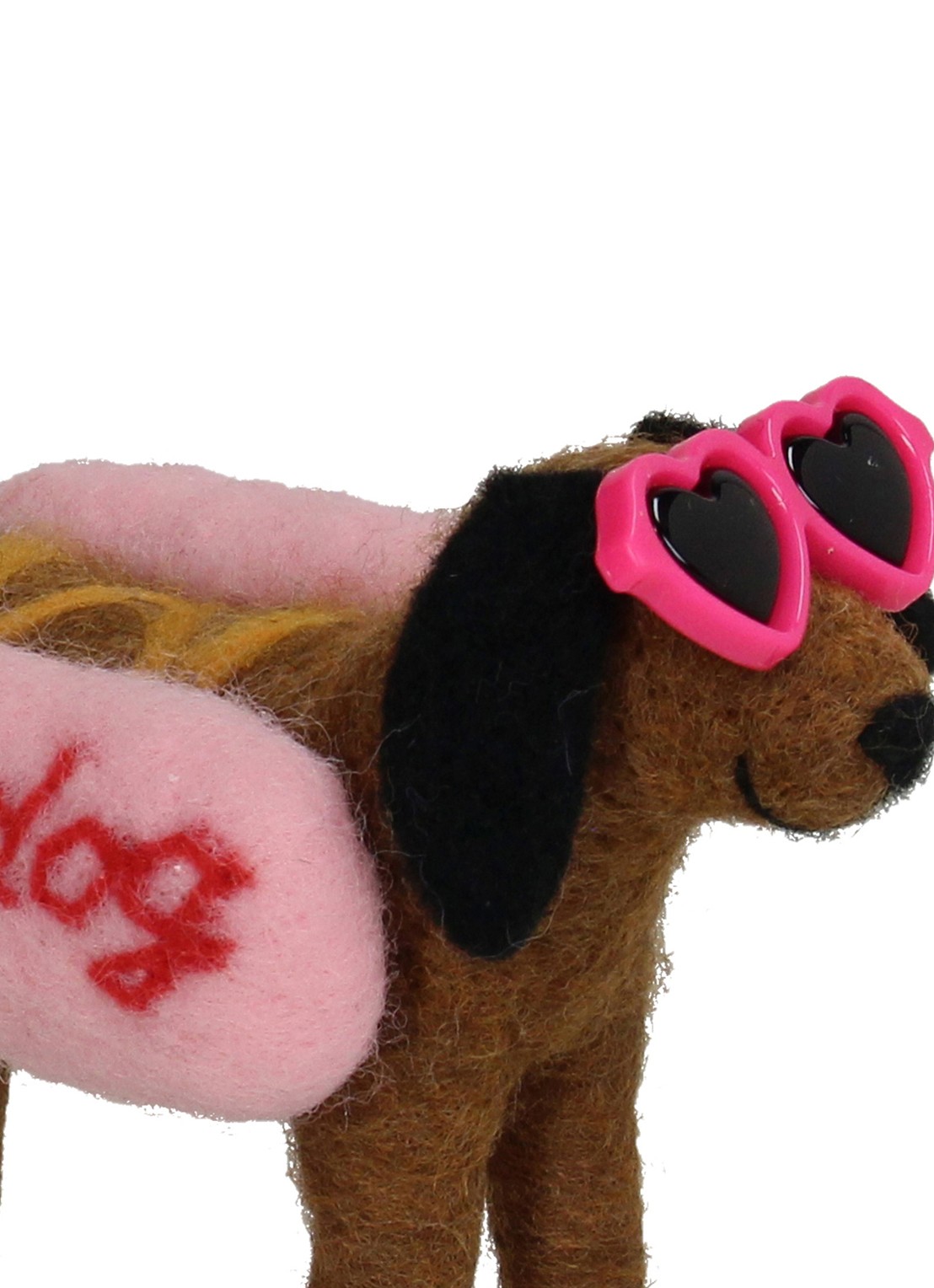 Kersten Hot Dog kersthanger 13 cm - detail 3 roze