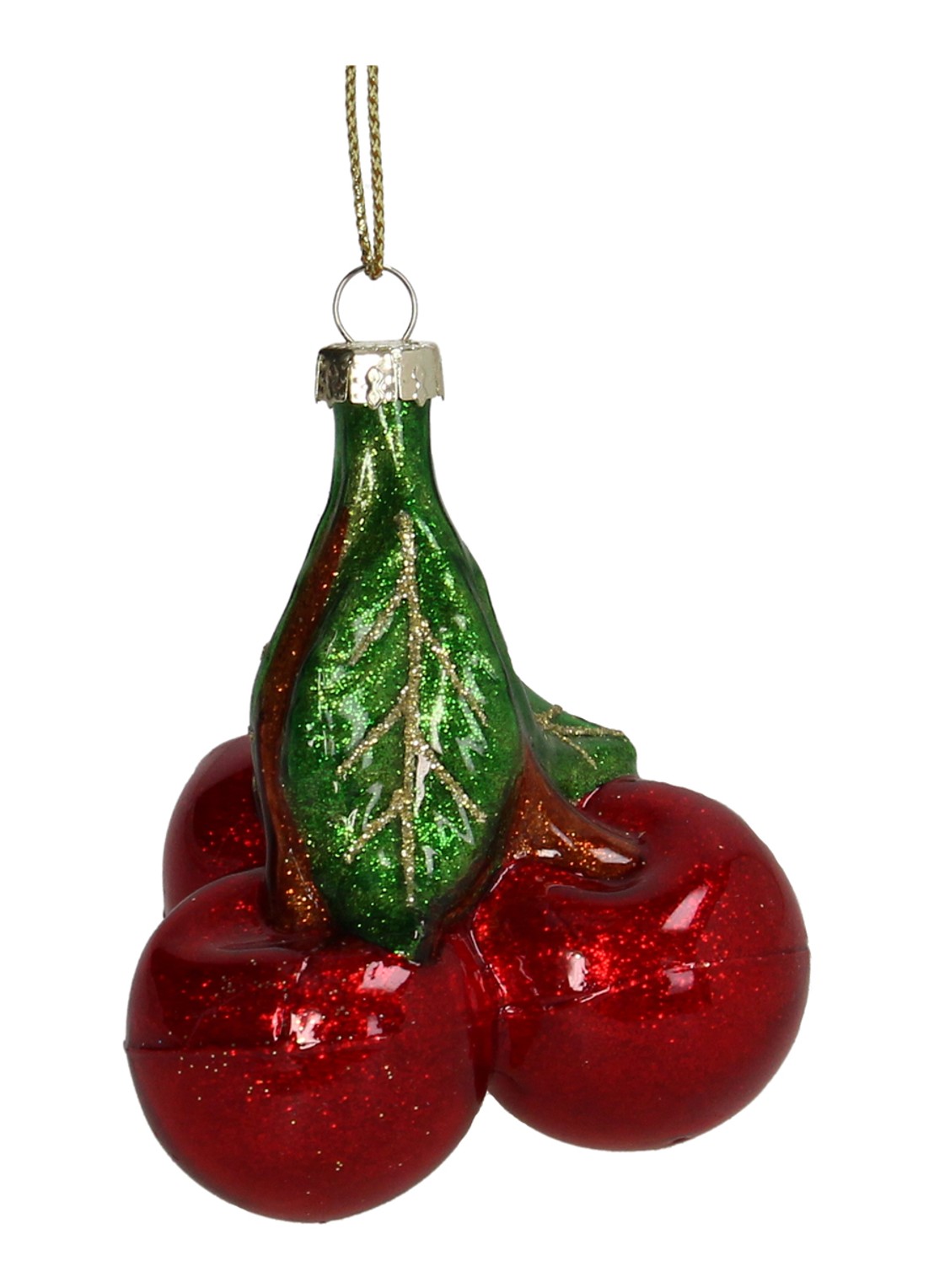 Kersten Kersen kersthanger 7 cm - voorkant rood