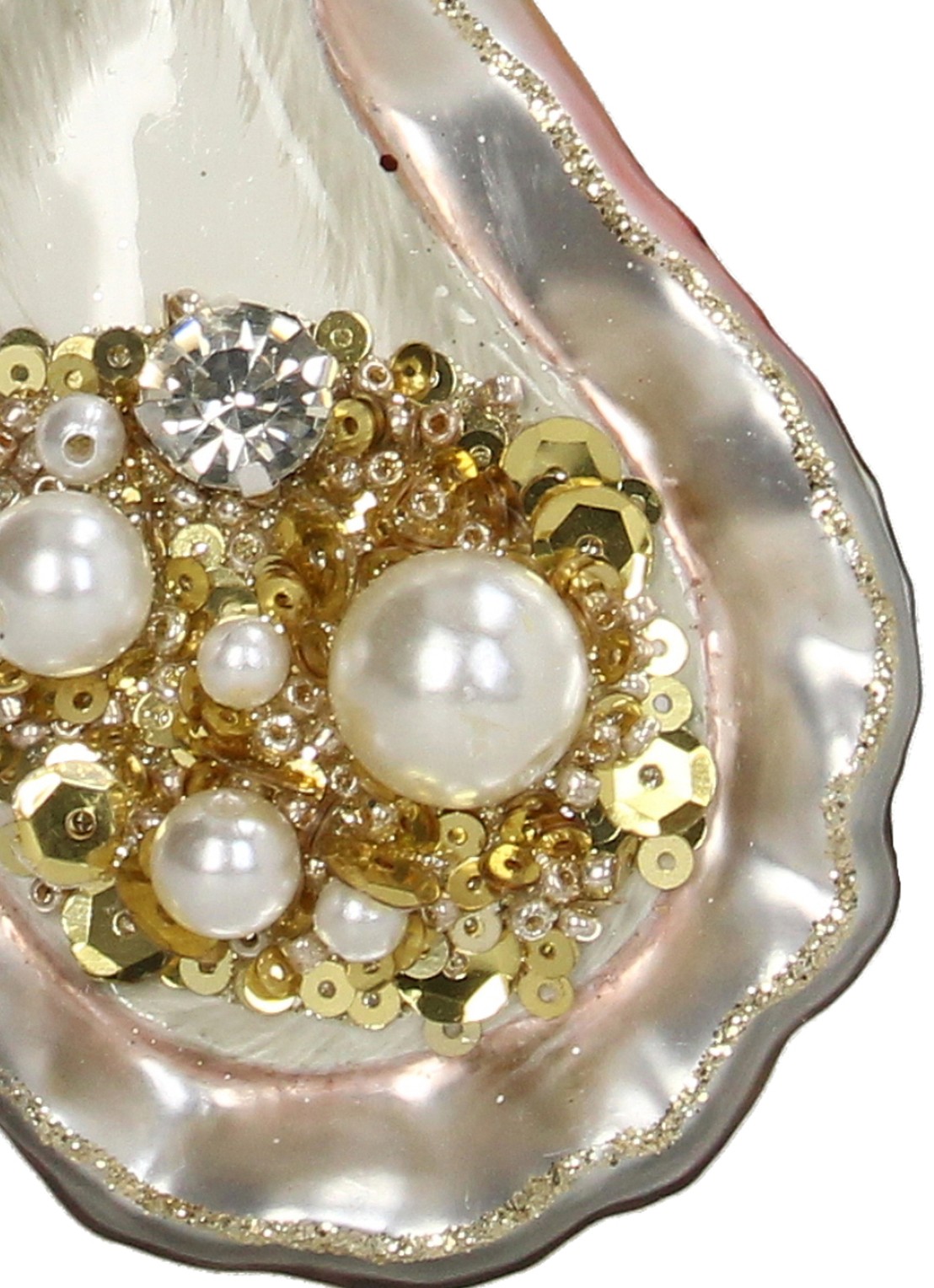 Kersten Oester kersthanger 10,8 cm - detail 2 goud