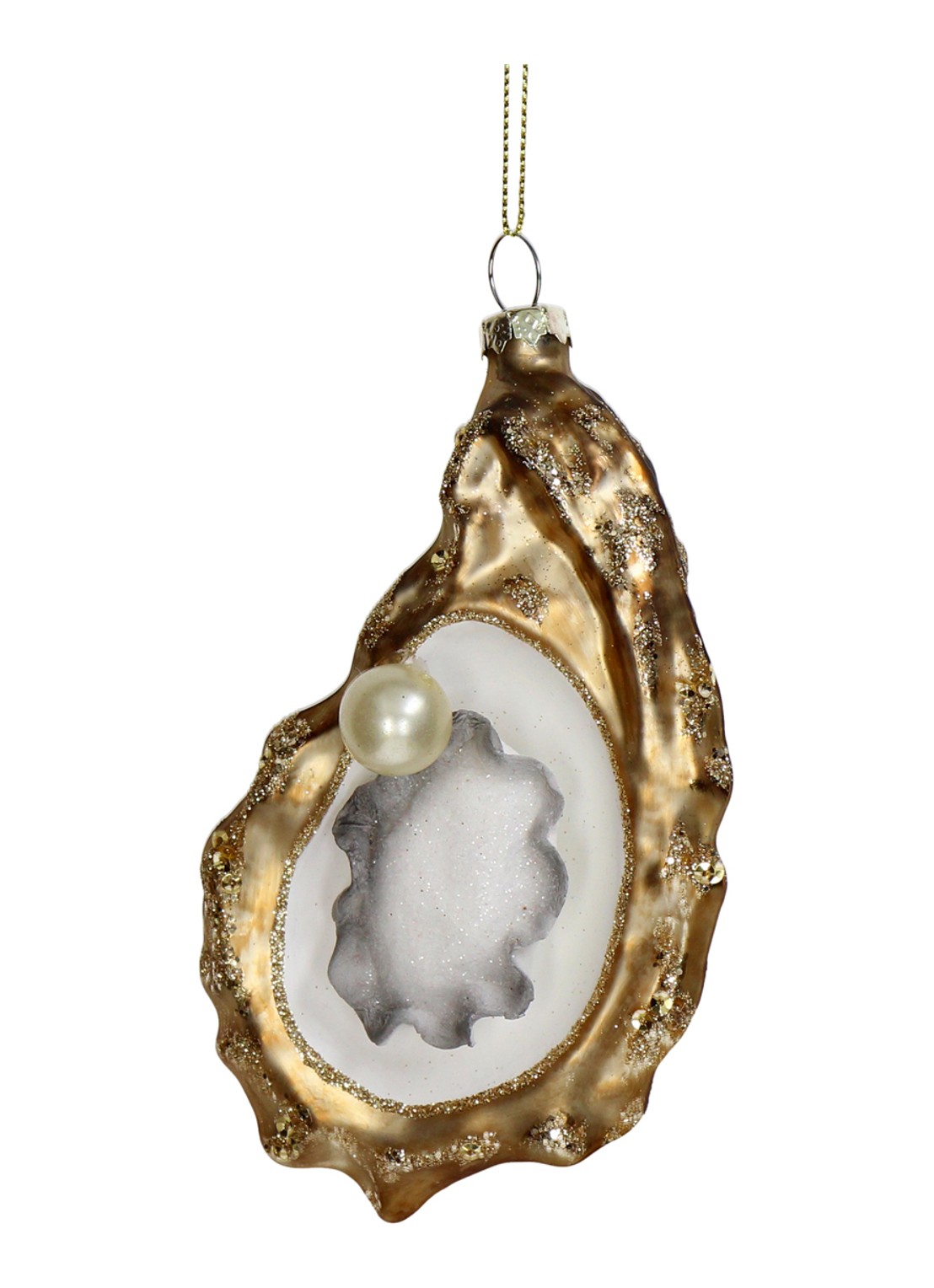 Kersten Oester kersthanger 14 cm - voorkant 2 goud