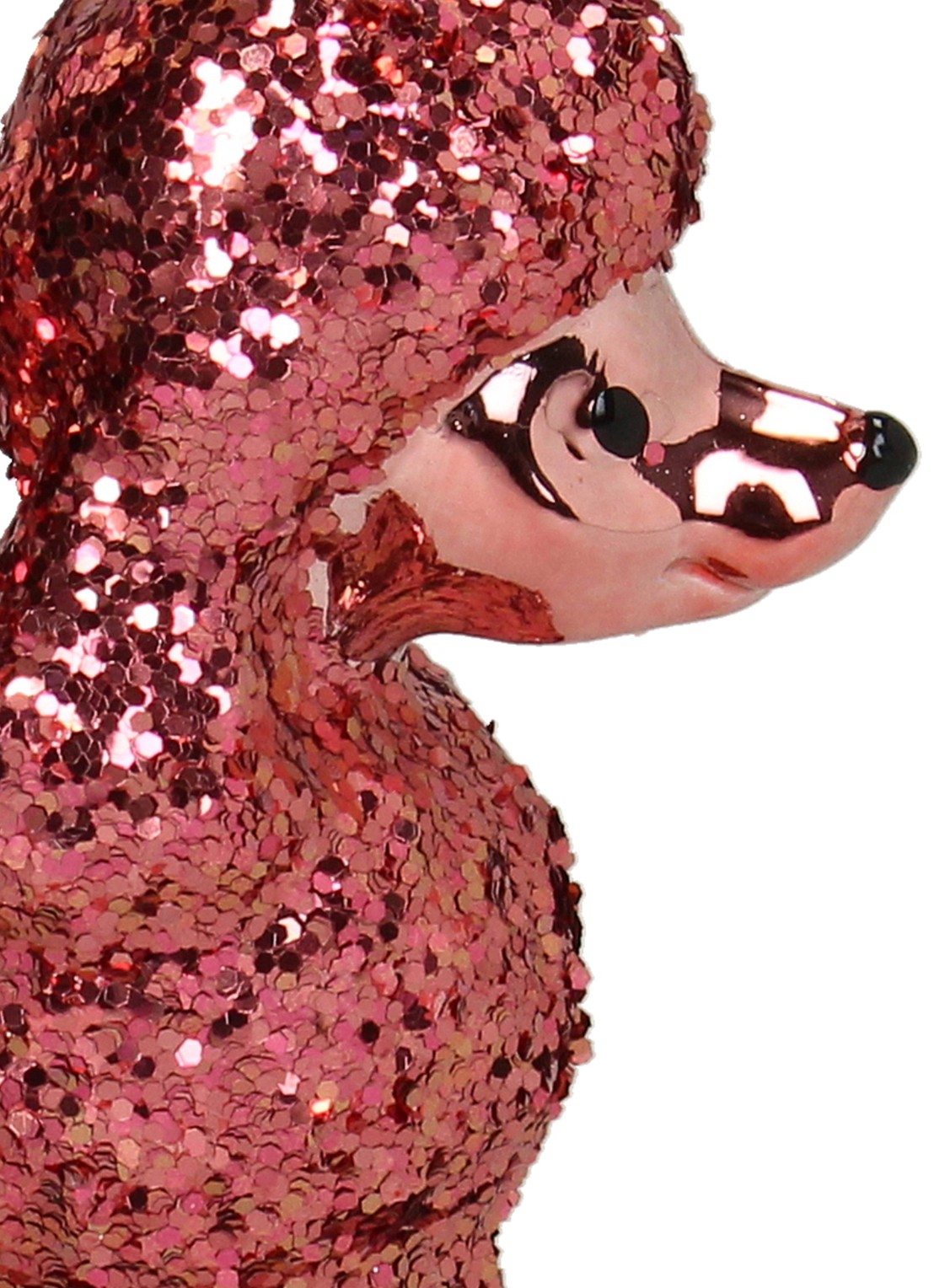 Kersten Poedel kersthanger 9,5 cm - detail 2 roze